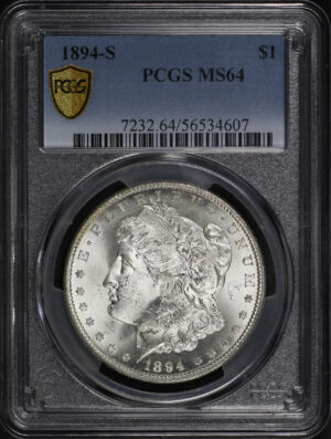 Obverse of this 1894-S Morgan Dollar PCGS MS-64