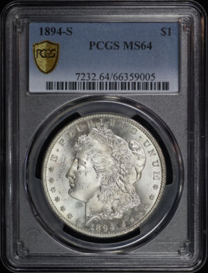 Obverse of this 1894-S Morgan Dollar PCGS MS-64