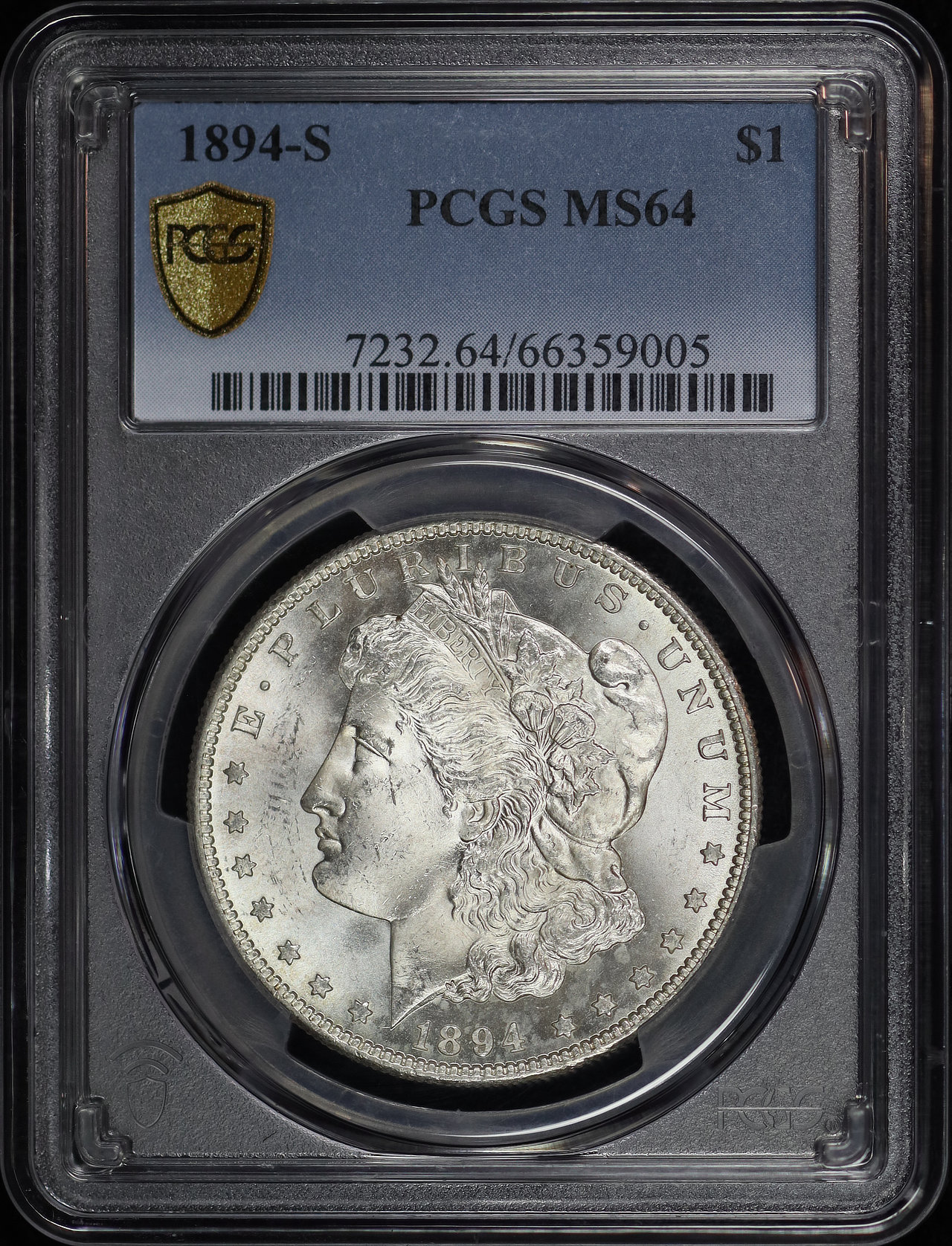 Obverse of this 1894-S Morgan Dollar PCGS MS-64