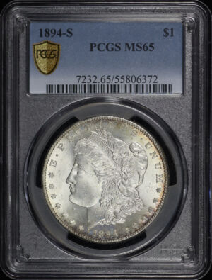 Obverse of this 1894-S Morgan Dollar PCGS MS-65
