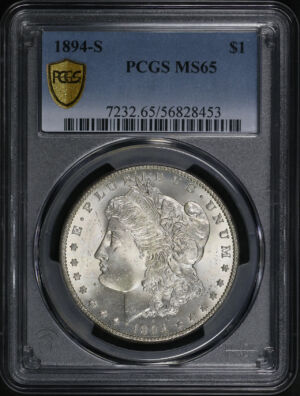 Obverse of this 1894-S Morgan Dollar PCGS MS-65