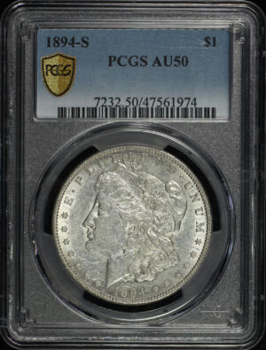 Obverse of this 1894-S Morgan Dollar PCGS AU-50