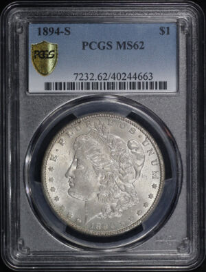 Obverse of this 1894-S Morgan Dollar PCGS MS-62