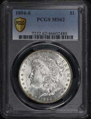 Obverse of this 1894-S Morgan Dollar PCGS MS-62