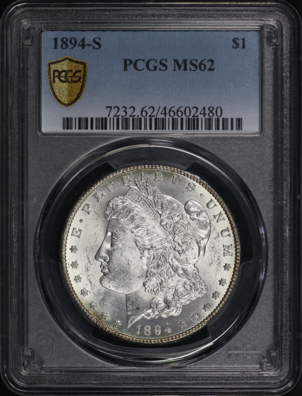 Obverse of this 1894-S Morgan Dollar PCGS MS-62