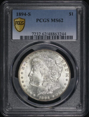 Obverse of this 1894-S Morgan Dollar PCGS MS-62