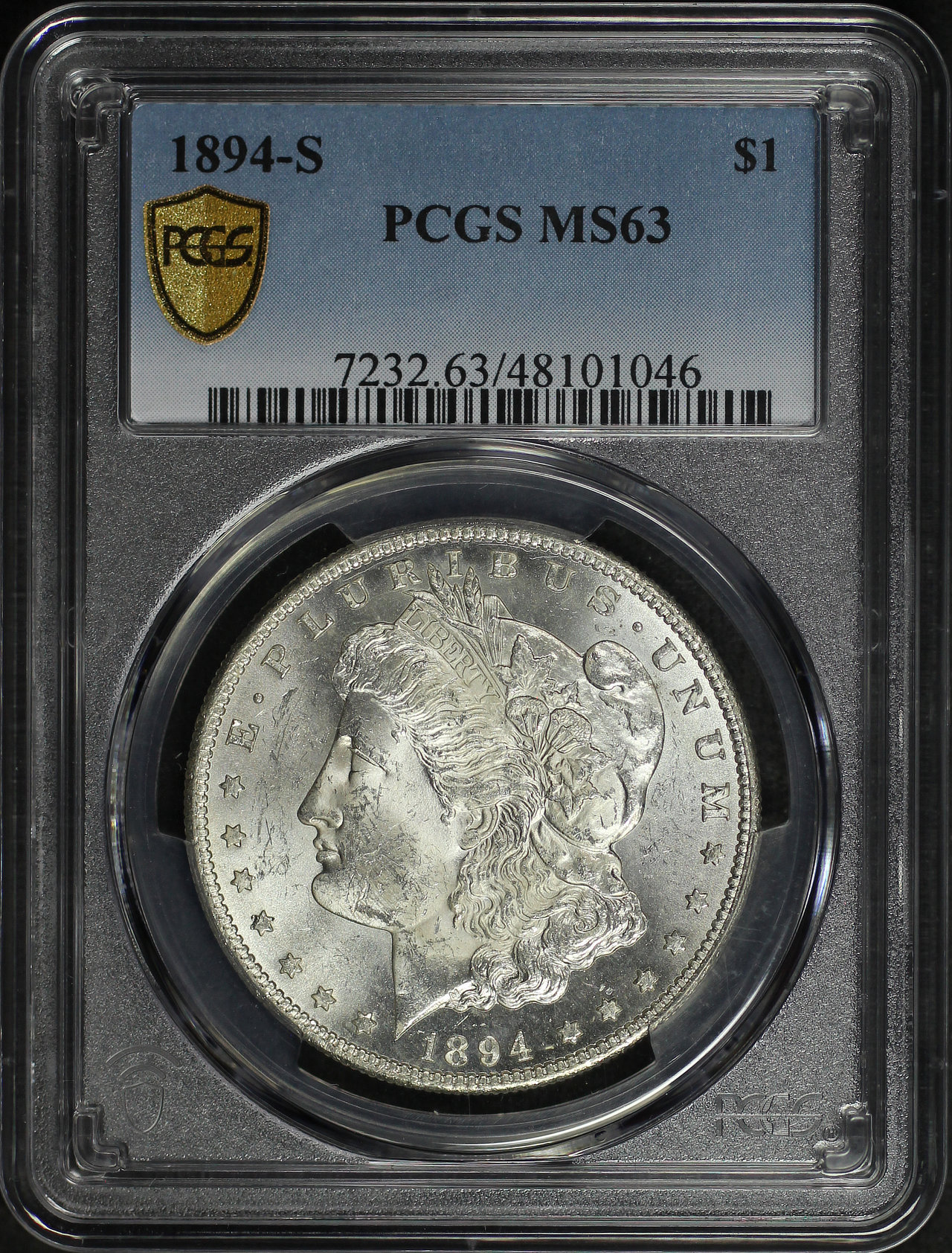 Obverse of this 1894-S Morgan Dollar PCGS MS-63