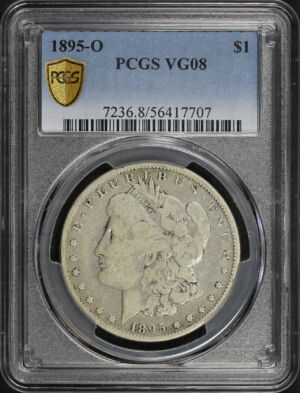 Obverse of this 1895-O Morgan Dollar PCGS VG-08