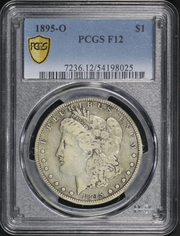 Obverse of this 1895-O Morgan Dollar PCGS F-12