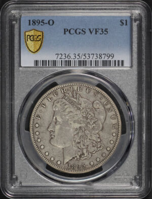 Obverse of this 1895-O Morgan Dollar PCGS VF-35