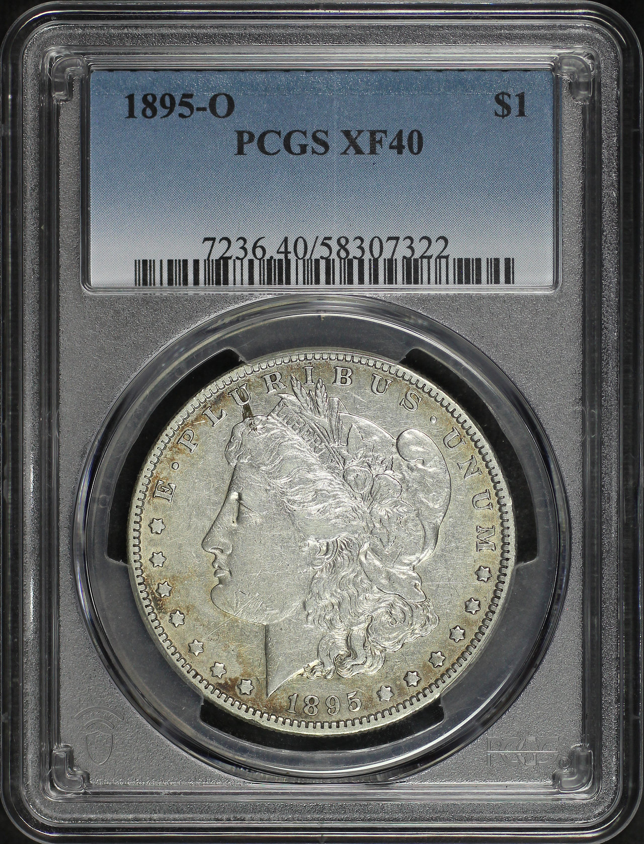 Obverse of this 1895-O Morgan Dollar PCGS XF-40