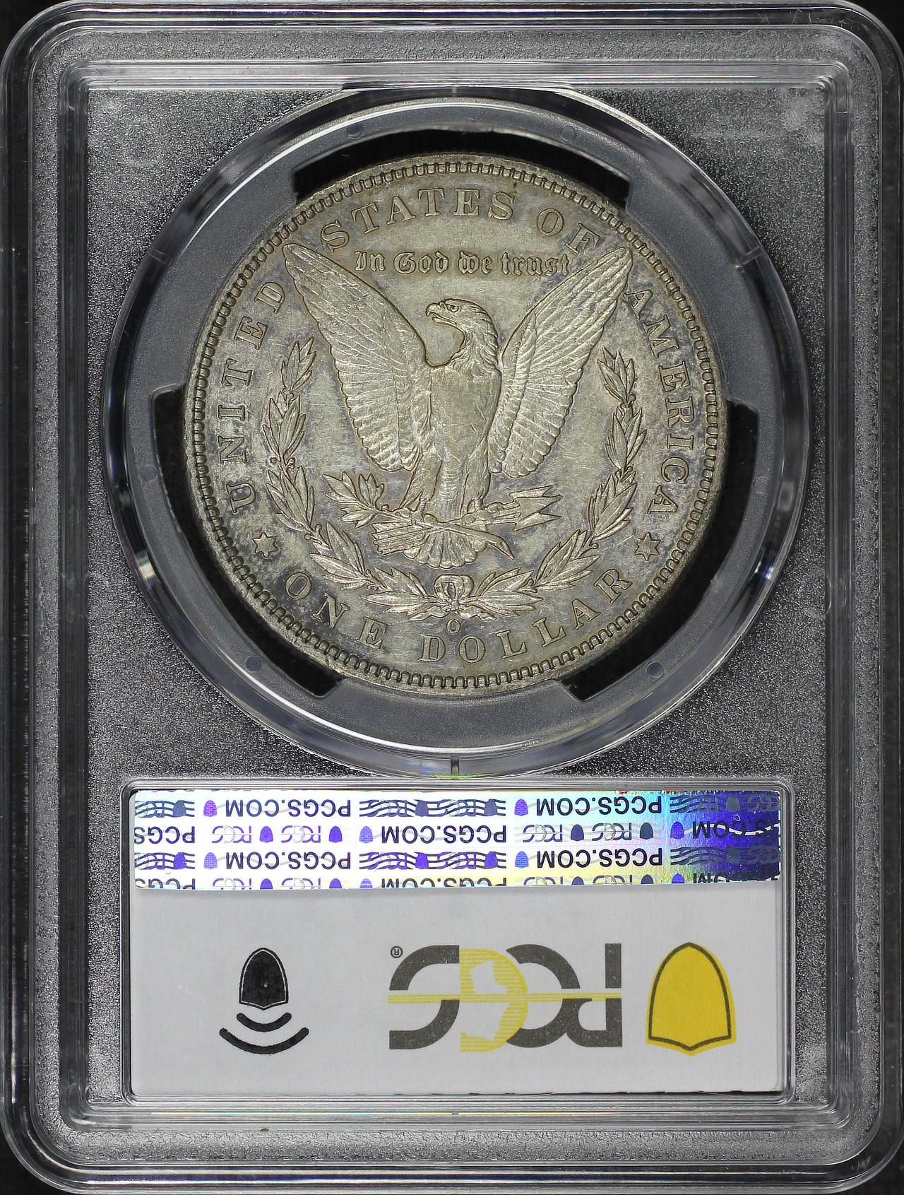Reverse of this 1895-O Morgan Dollar PCGS AU-50