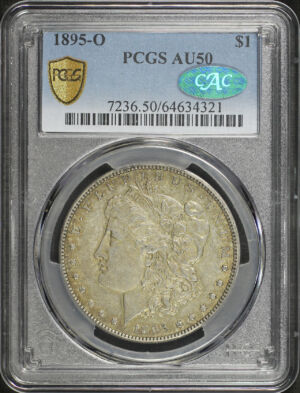 Obverse of this 1895-O Morgan Dollar PCGS AU-50 CAC