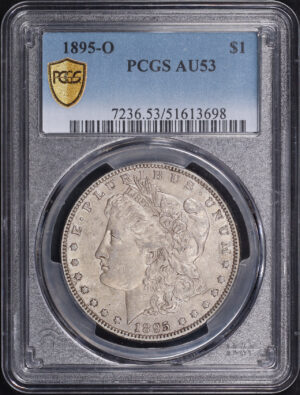 Obverse of this 1895-O Morgan Dollar PCGS AU-53