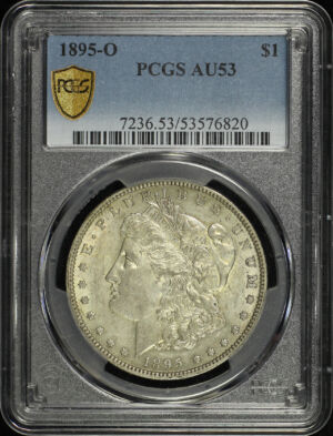 Obverse of this 1895-O Morgan Dollar PCGS AU-53