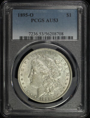 Obverse of this 1895-O Morgan Dollar PCGS AU-53