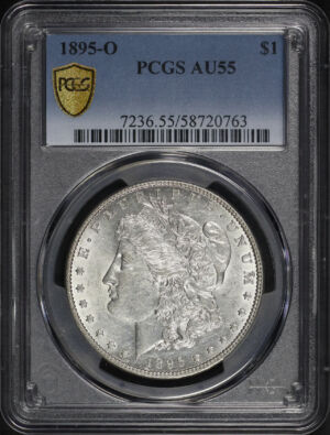 Obverse of this 1895-O Morgan Dollar PCGS AU-55