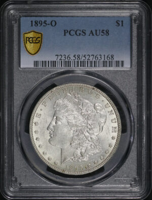Obverse of this 1895-O Morgan Dollar PCGS AU-58