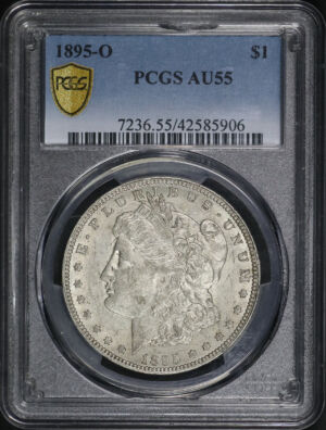 Obverse of this 1895-O Morgan Dollar PCGS AU-55