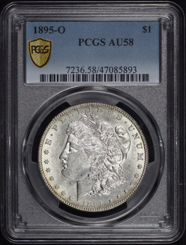 Obverse of this 1895-O Morgan Dollar PCGS AU-58