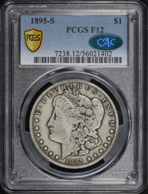 Obverse of this 1895-S Morgan Dollar PCGS F-12 CAC
