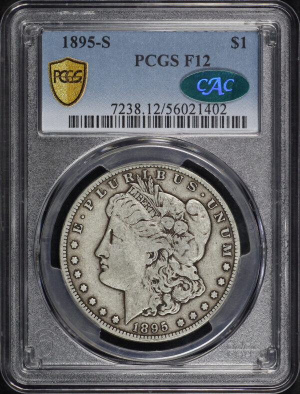 Obverse of this 1895-S Morgan Dollar PCGS F-12 CAC