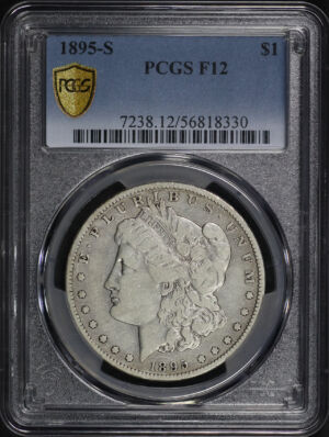 Obverse of this 1895-S Morgan Dollar PCGS F-12