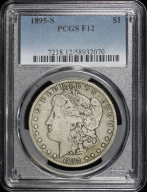 Obverse of this 1895-S Morgan Dollar PCGS F-12