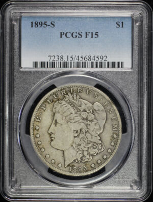 Obverse of this 1895-S Morgan Dollar PCGS F-15