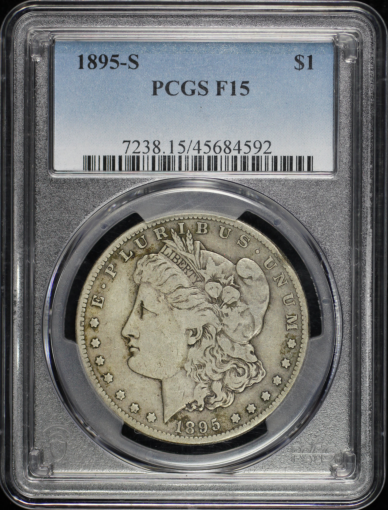 Obverse of this 1895-S Morgan Dollar PCGS F-15
