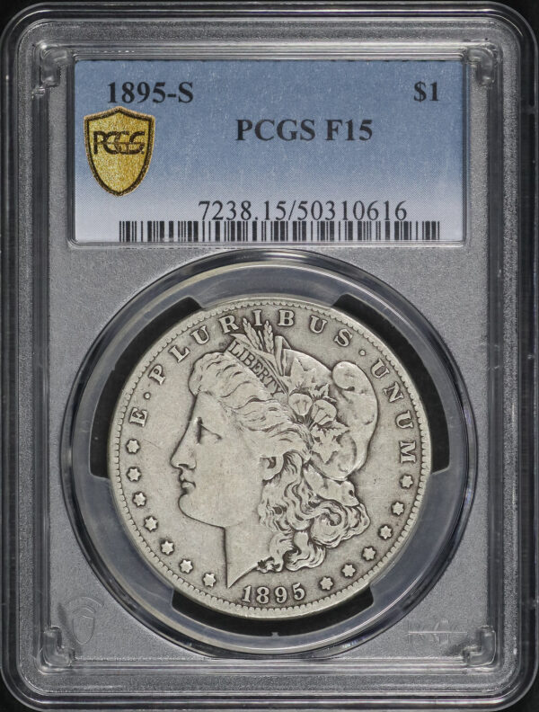 Obverse of this 1895-S Morgan Dollar PCGS F-15