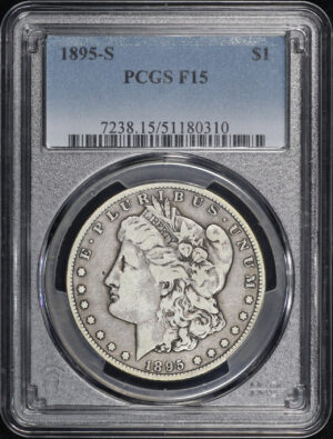 Obverse of this 1895-S Morgan Dollar PCGS F-15