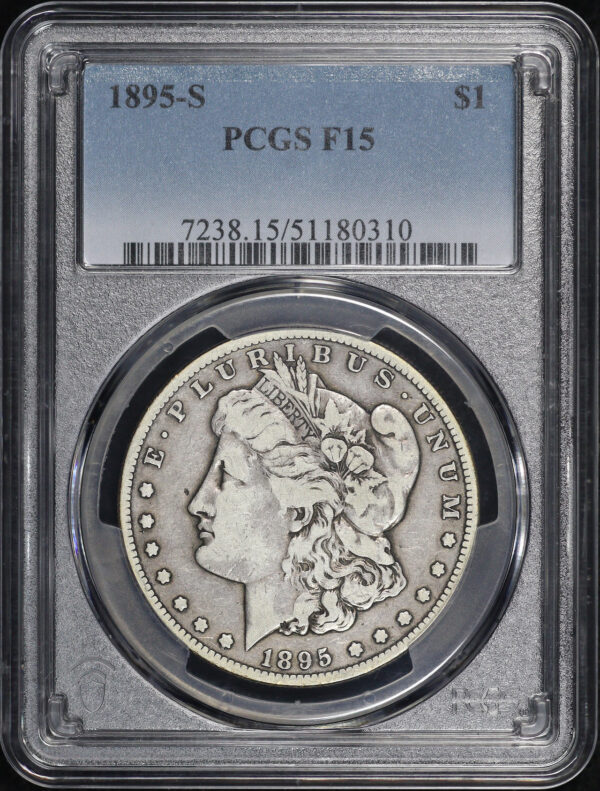 Obverse of this 1895-S Morgan Dollar PCGS F-15
