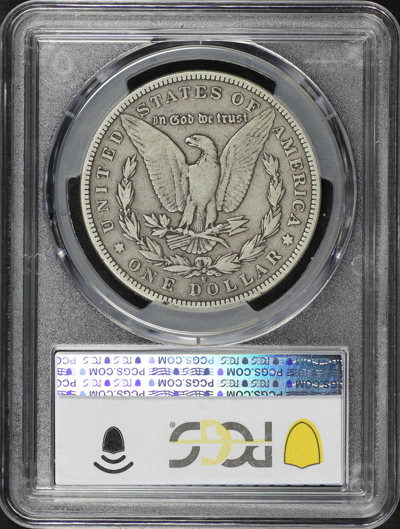 Reverse of this 1895-S Morgan Dollar PCGS F-15