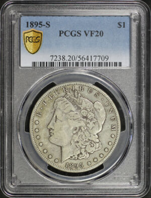 Obverse of this 1895-S Morgan Dollar PCGS VF-20