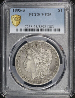 Obverse of this 1895-S Morgan Dollar PCGS VF-25