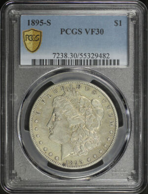 Obverse of this 1895-S Morgan Dollar PCGS VF-30