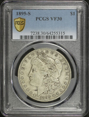 Obverse of this 1895-S Morgan Dollar PCGS VF-30