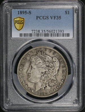 Obverse of this 1895-S Morgan Dollar PCGS VF-35