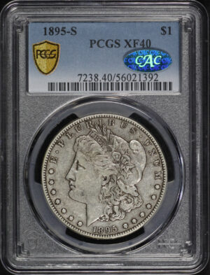 Obverse of this 1895-S Morgan Dollar PCGS XF-40 CAC