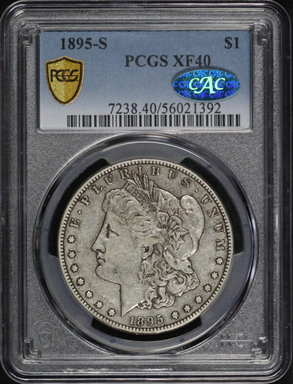 Obverse of this 1895-S Morgan Dollar PCGS XF-40 CAC