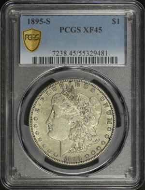 Obverse of this 1895-S Morgan Dollar PCGS XF-45