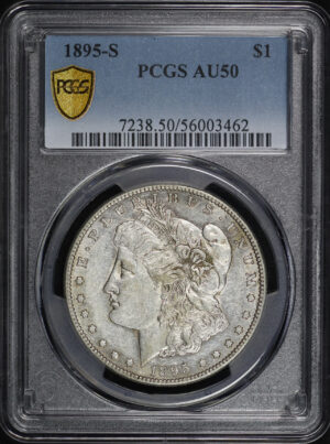 Obverse of this 1895-S Morgan Dollar PCGS AU-50