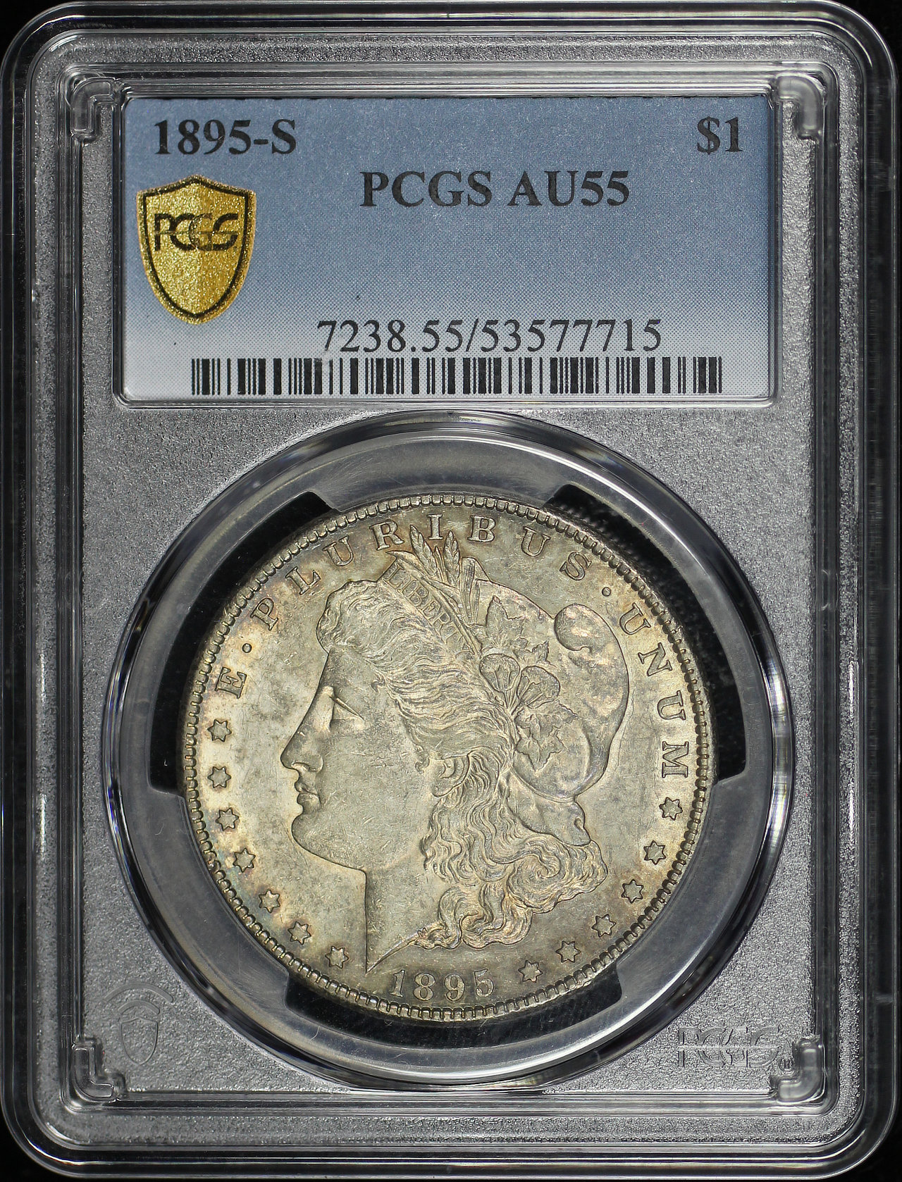 Obverse of this 1895-S Morgan Dollar PCGS AU-55
