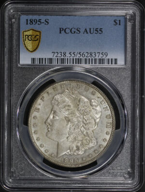 Obverse of this 1895-S Morgan Dollar PCGS AU-55