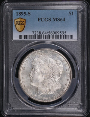 Obverse of this 1895-S Morgan Dollar PCGS MS-64