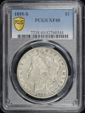 Obverse of this 1895-S Morgan Dollar PCGS XF-40