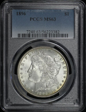 Obverse of this 1896 Morgan Dollar PCGS MS-63