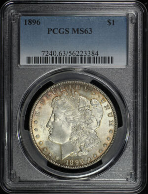 Obverse of this 1896 Morgan Dollar PCGS MS-63