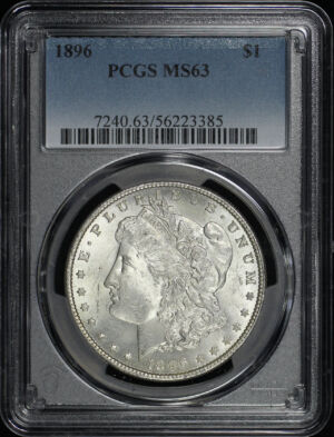 Obverse of this 1896 Morgan Dollar PCGS MS-63